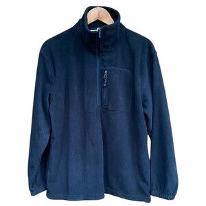 Stillwater Supply Co Men’s Black Fleece Half Zip Pullover Hiking Jacket M